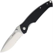 SRM 913 Linerlock Sandvik Stainless Drop Point Blade Knife with Black G10 Handle