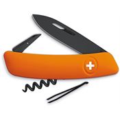 Swiza Pocket 131060 D01 Swiss Pocket Multi-Tool Knife with Orange Synthetic Handle