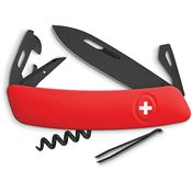 Swiza Pocket 331000 D03 Swiss Pocket Multi-Tool Knife with Red Synthetic Handle