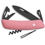 Swiza Pocket 331910 D03 Swiss Pocket Multi-Tool Knife with Pink Synthetic Handle