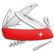 Swiza Pocket 901000 Tt05 Tick Multi-Tool Knife with Red Synthetic Handle