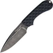 Bradford 3FE001N Guardian 3 Nimbus Finish Drop Point Blade Knife with Black Sculpted G-10 Handle