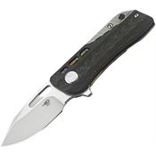 Bestech T1805D Engine Drop Point Blade Knife with Titanium and Carbon Fiber Handle - Colorful