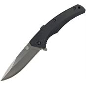 Cattlemans 0041B Sidewinder Linerlock Satin Finish Blade Knife Assisted Opening with Black G-10 Handle