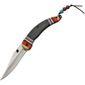 China Made 300450BK Spirit Linerlock Assisted Opening Satin Finish Stainless Blade Knife with Black Synthetic Handle