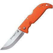 Cold Steel 20NPJ Finn Wolf Lockback Satin Finish Balde Knife with Orange Textured Griv-Ex Handle