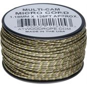 Atwood 1258 Multi-Cam Micro Cord with Nylon Construction - 125Ft