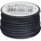 Atwood 1267 Black Micro Cord with Nylon Construction - 125Ft