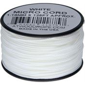 Atwood 1274 White Micro Cord with Nylon Construction - 125Ft