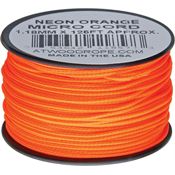 Atwood 1283 Neon Orange Micro Cord with Nylon Construction - 125Ft