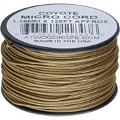 Atwood 1290 Coyote Micro Cord with Nylon Construction - 125Ft