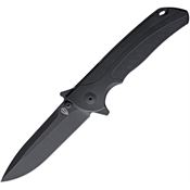 Ultimate Defense 07 Terminator Framelock Stainless Drop Point Blade Knife with Black PVD Coated Titanium Handle