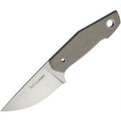 Viper 4009CV KOI Fixed Bohler Stone Washed Blade Knife with Green Canvas Micarta Handle