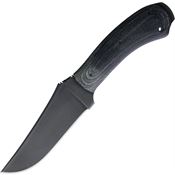 Winkler 030 Crusher Belt Black Oxide Coated Blade Knife with Black Linen Micarta Handle