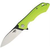 Bestech G11F1 Beluga Linerlock Knife with Green G10 Handle
