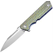 Artisan 1703GBU02 Littoral Linerlock Knife with Blue Handle