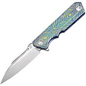 Artisan 1703GBU03 Littoral Linerlock Knife with Blue Handle