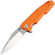 Artisan 1706PSOEF Predator Linerlock D2 Orange G10 Handle