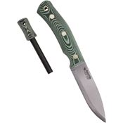 Casstrom 13127 No 10 SFK Fixed Blade with Green Canvas Micarta Handle