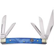 Frost CR117BBY Kentucky Knife with Blue Resin Handle