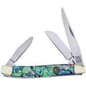 Frost CR509SAB Stockman Knife with Abalone Handle