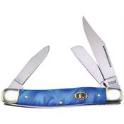 Frost ECS066BBY Stockman Knife with Blue Resin Handle