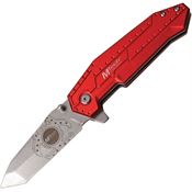 MTech 1069RD Linerlock Knife with Red Anodized Aluminum Handle