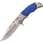 MTech A1029BL Framelock Knife with Brushed Stainless Handle