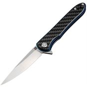 Artisan 1707PSCF Shark Linerlock Steel Blade Knife with Carbon Fiber Handle