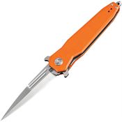 Artisan 1810POEF Hornet Linerlock Steel Blade Knife with Orange Textured G10 Handle