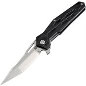 Artisan 1812PSBK Interceptor Linerlock Stonewash Finish Blade Knife with Black G10 Handle