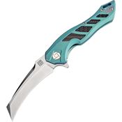 Artisan 1816GGNS Eagle Framelock S35VN Stainless Blade Knife with Green Titanium Handle