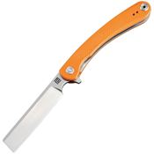 Artisan 1817POEF Orthodox Linerlock 3 1/2 Inches Blade Knife with Orange Textured G10 Handle