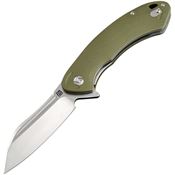 Artisan 1818PGNC Immortal Linerlock Steel Blade Knife with Green Smooth G10 Handle