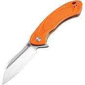 Artisan 1818POEF Immortal Linerlock Steel Blade Knife with Orange Textured G10 Handle