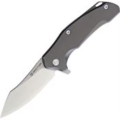 Bastion 228 Mini Braza Bro Framelock Knife with Gray Stainless Handle