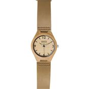 Dakota 2642 Bamboo Wrist Watch with Light Brown Leather Band