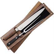 Ferrum R0200 Reserve 2Pc Carving Set Knife with Reclaimed Hardwood Handle