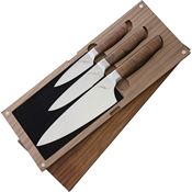 Ferrum R0300 Reserve 3Pc Kitchen Set Knife with Reclaimed Hardwood Handle