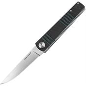 Real Steel 7240 Ippon Linerlock Knife with Black and Green G10 Handle