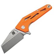 Artisan 1819POE Ravine Linerlock Steel Blade Knife with Orange G10 Handle