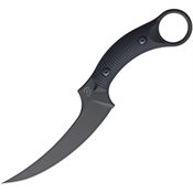 Bastinelli 206B Mako Fixed Blade Knife with Black Grooved G10 Handle