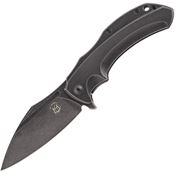 Bastinelli 216T Shadow Framelock Knife with Black Stonewash Finish Titanium Handle