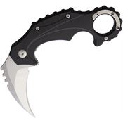 Brous M001 Enforcer Linerlock Satin Steel Blade Knife with Black Polymer Handle