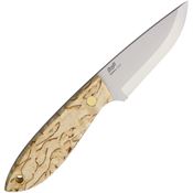 EnZo 9950 Bobtail 80 Fixed Blade Knife with Finnish Curly Birch Handle