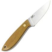 EnZo 9951 Bobtail 80 Knife with Mustard Yute Micarta Handle