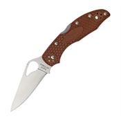 Byrd 04PBN2 Meadowlark 2 Lockback Knife Brown Bi-Directional Texture FRN handle