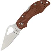 Byrd 10PBN2 Robin 2 Lockback Knife Brown Bi-Directional Texture FRN handle