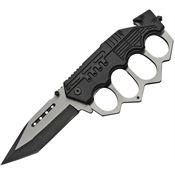 China Made 300459BK Combat Trench Linerlock Knife with Black Synthetic Handle