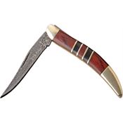 Elk Ridge 952WBCR Toothpick Stainless Long Clip Blade with Brown Pakkawood Handle